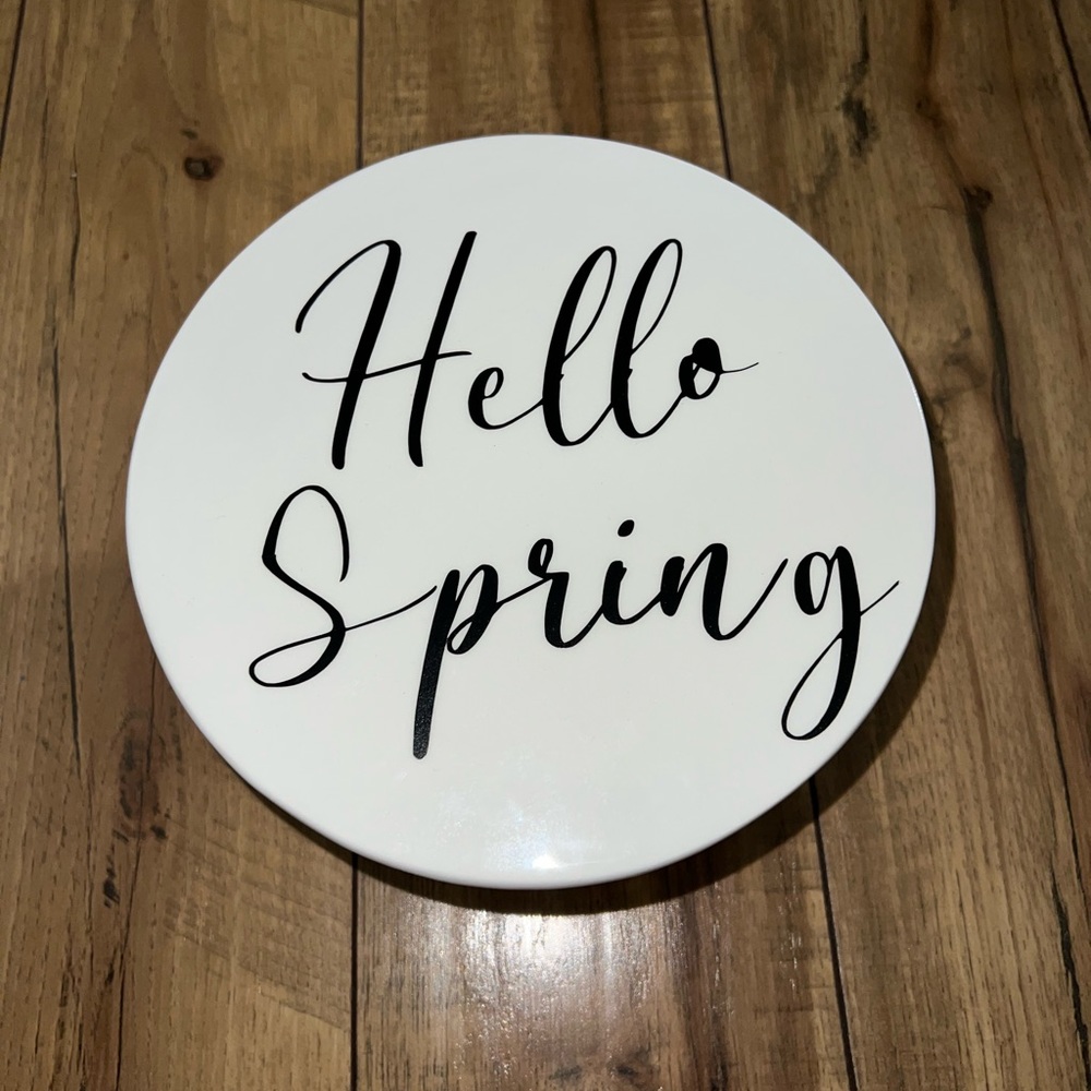 hello spring bunny stand